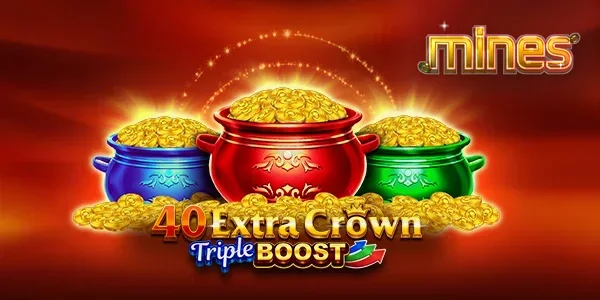 Isang makulay na visual representation ng 40 Extra Crown Triple Boost Golden Coins Link slot game.